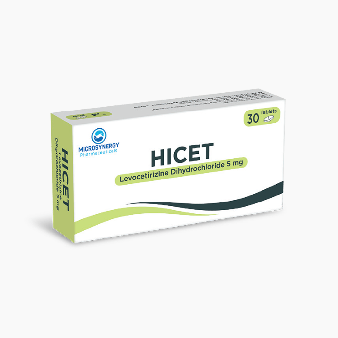 HICET 5MG 30T packaging visual